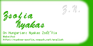 zsofia nyakas business card